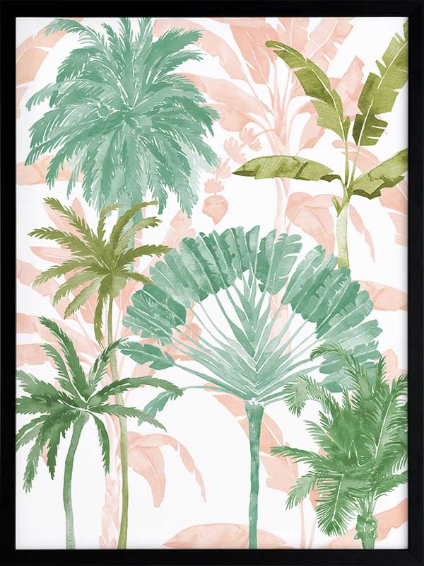 Exotic Palms II Poster Framed Art Print