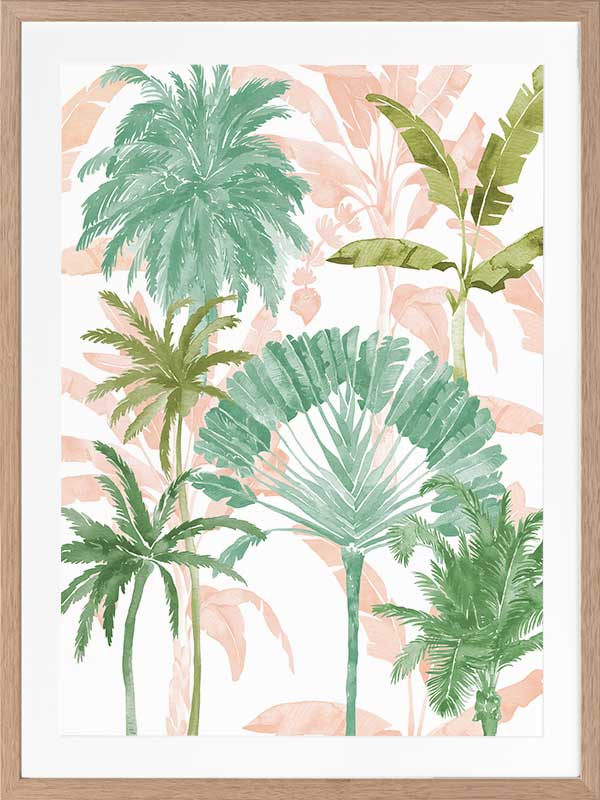 Exotic Palms II Poster Framed Art Print