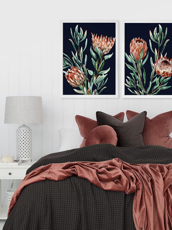 Dark Proteas II Poster Framed Art Print | Lifestyle