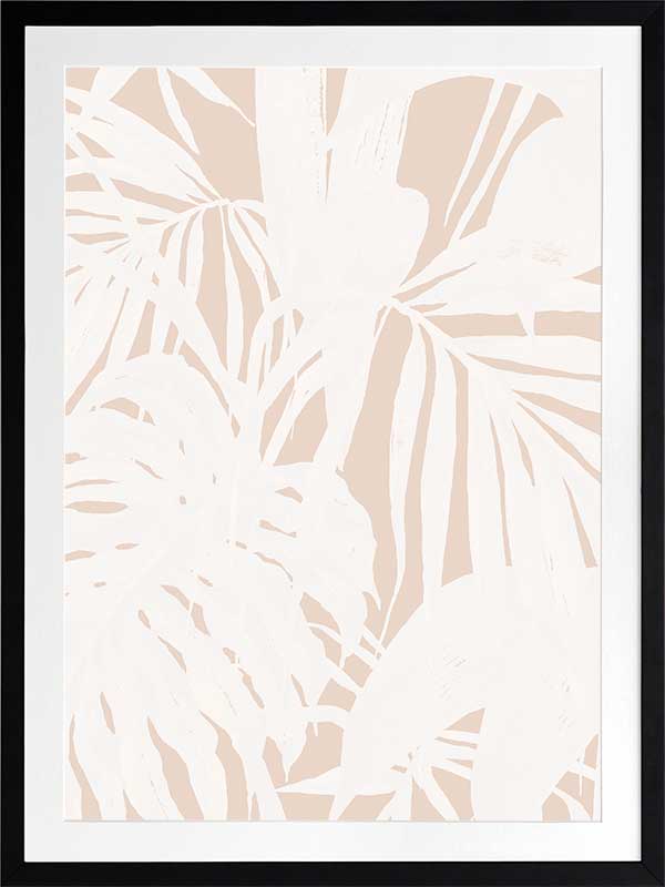 Neutral Palms I Poster Framed Art Print
