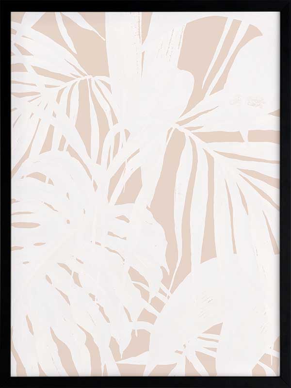 Neutral Palms I Poster Framed Art Print