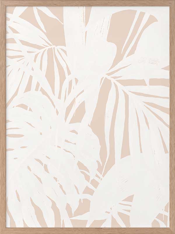 Neutral Palms I Poster Framed Art Print