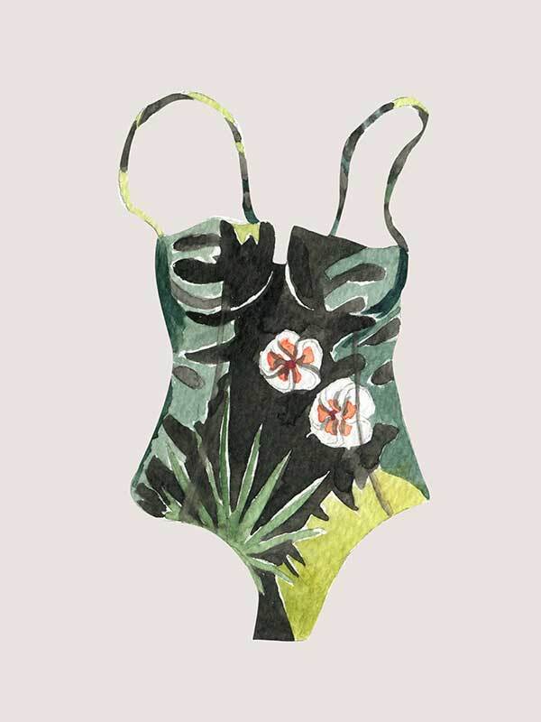 Swimsuit I Canvas Art Print