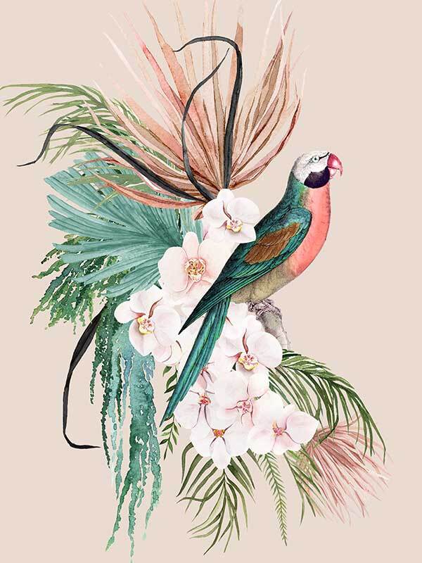 Parrot Oasis Canvas Art Print