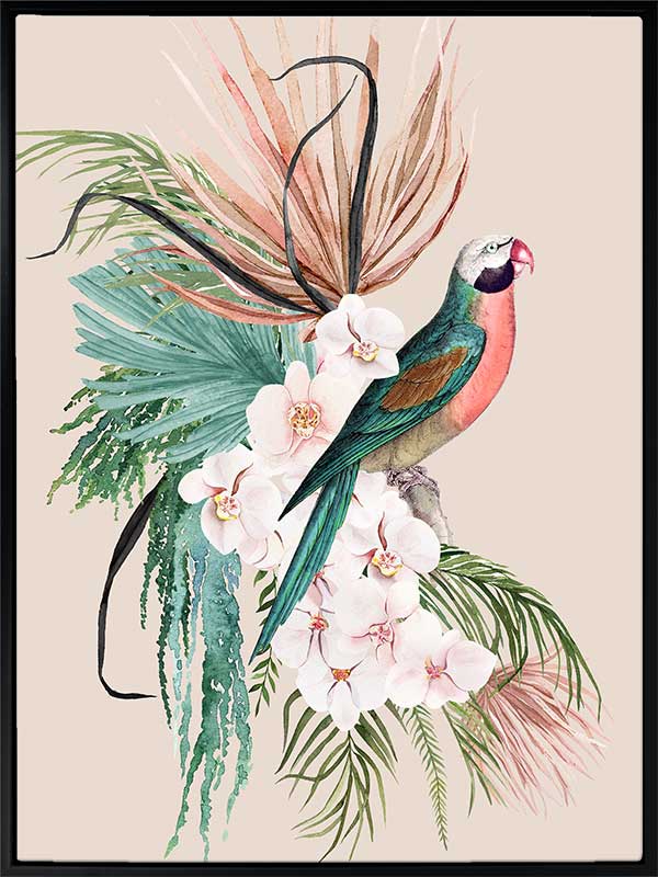 Parrot Oasis Canvas Art Print