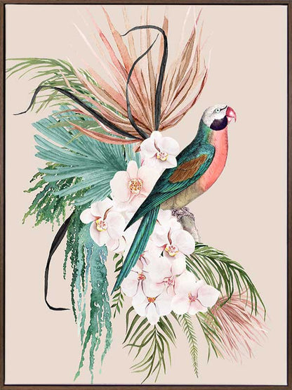 Parrot Oasis Canvas Art Print