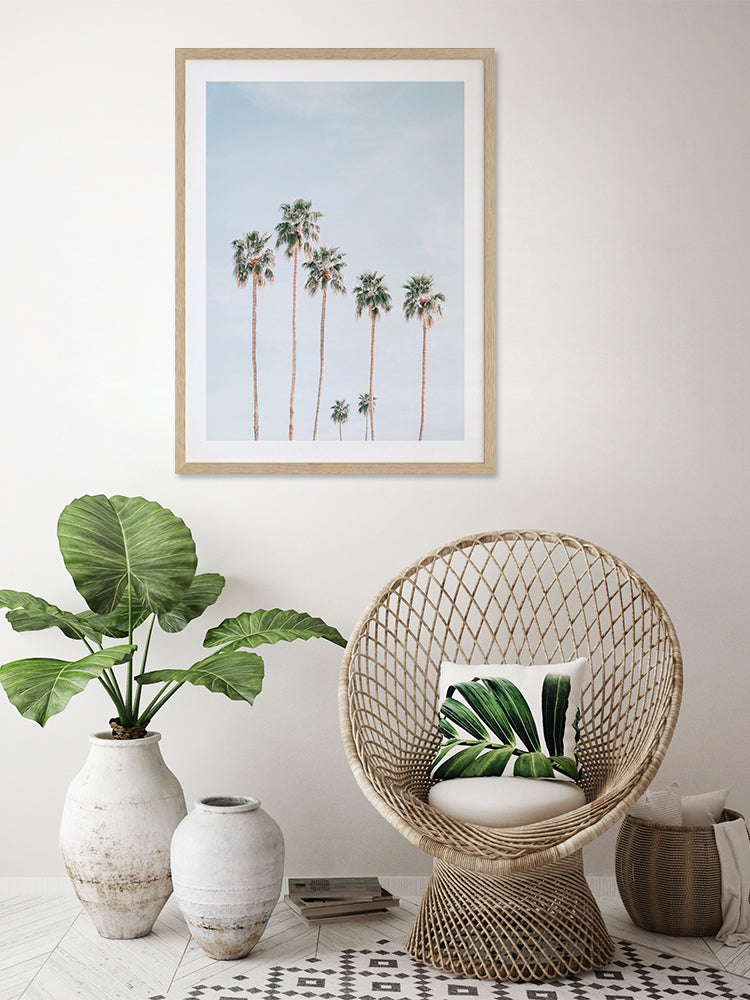 Desert Palms Poster Framed Art Print | Lifestyle