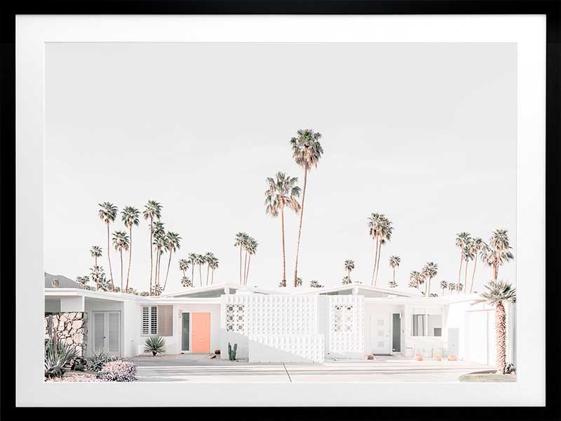 Palm Springs House Poster Framed Art Print