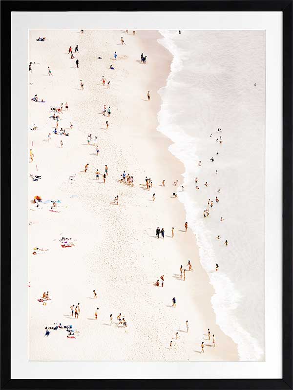 Bleached Beach Poster Framed Art Print