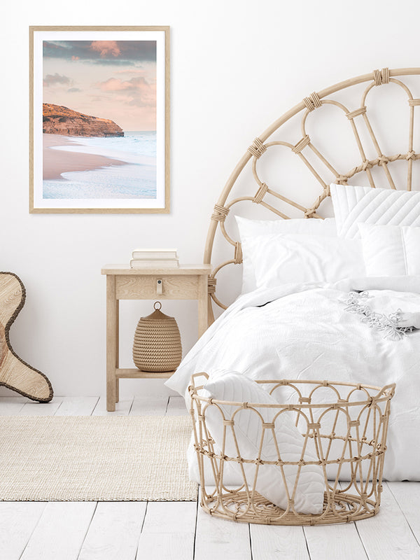 Sunset Beach Poster Framed Art Print | Lifestyle