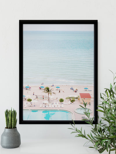 Miami Poolside Poster Framed Art Print | Lifestyle
