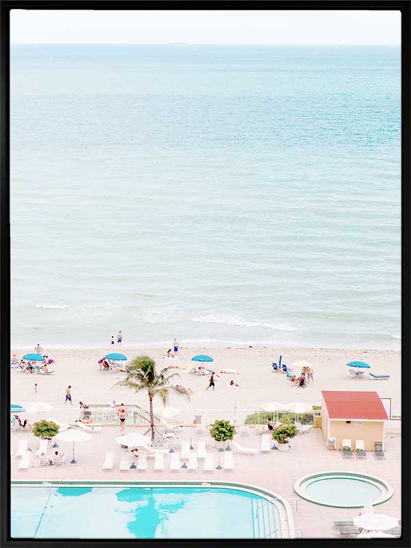 Miami Poolside Canvas Art Print