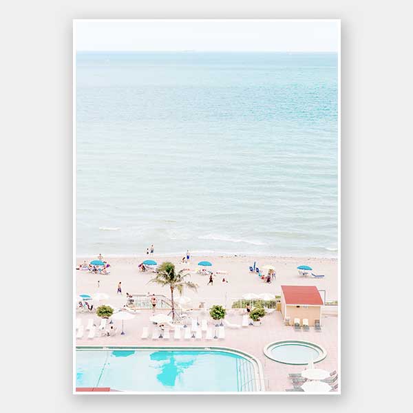 Miami Poolside Unframed Art Print