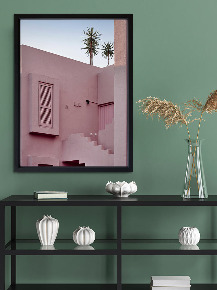 The Red Wall Poster Framed Art Print | Lifestyle