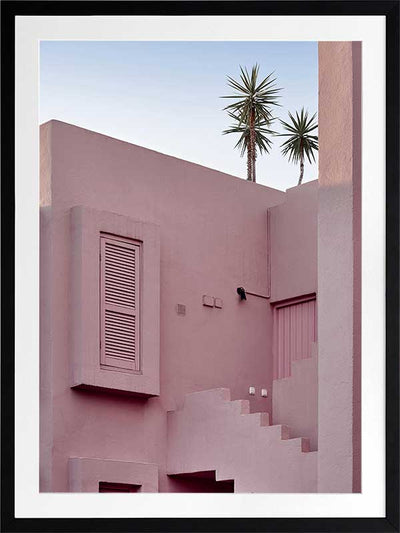 The Red Wall Poster Framed Art Print