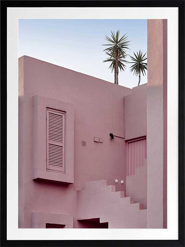 The Red Wall Poster Framed Art Print