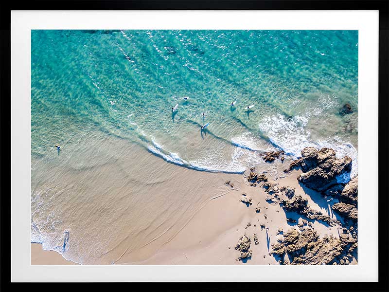 Tide Rolls In Poster Framed Art Print