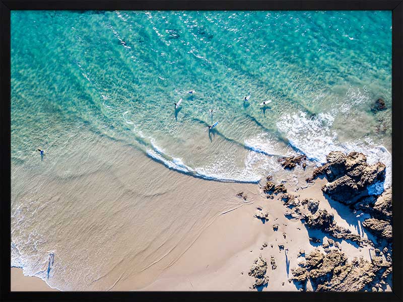 Tide Rolls In Poster Framed Art Print