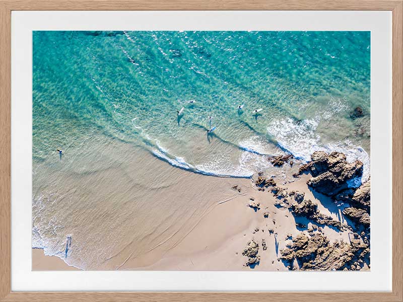 Tide Rolls In Poster Framed Art Print