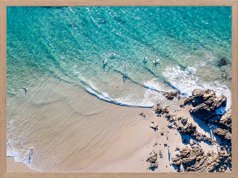 Tide Rolls In Poster Framed Art Print