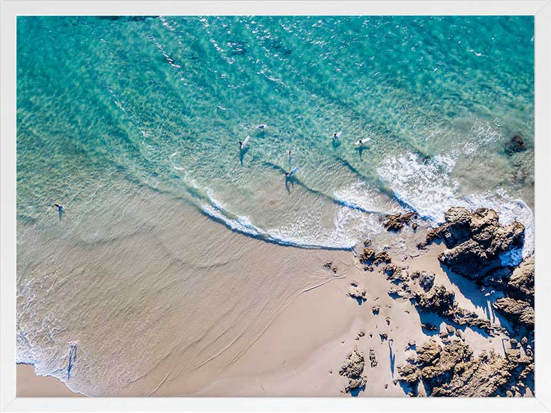 Tide Rolls In Poster Framed Art Print