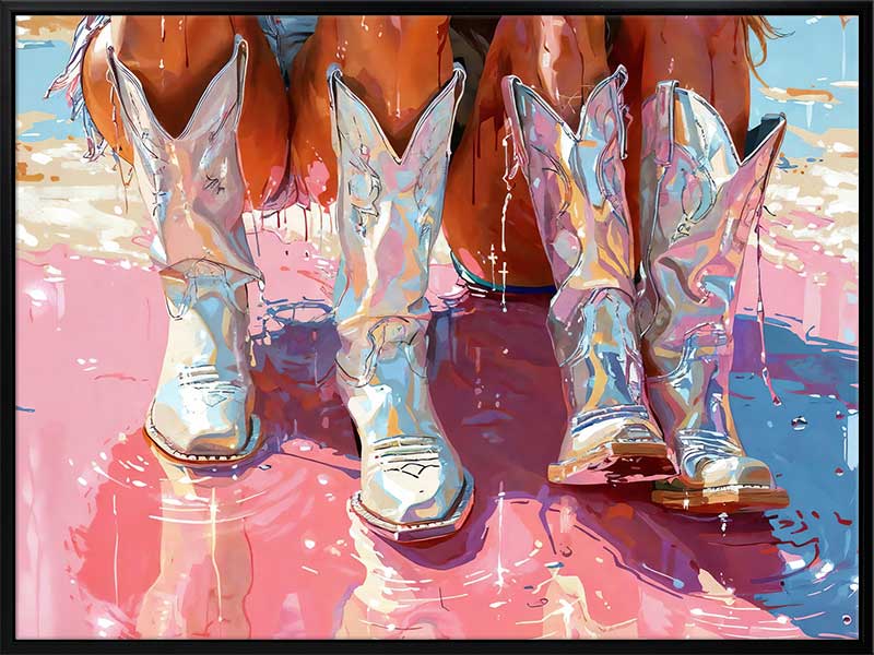 Glittering Gem Boots Canvas Art Print