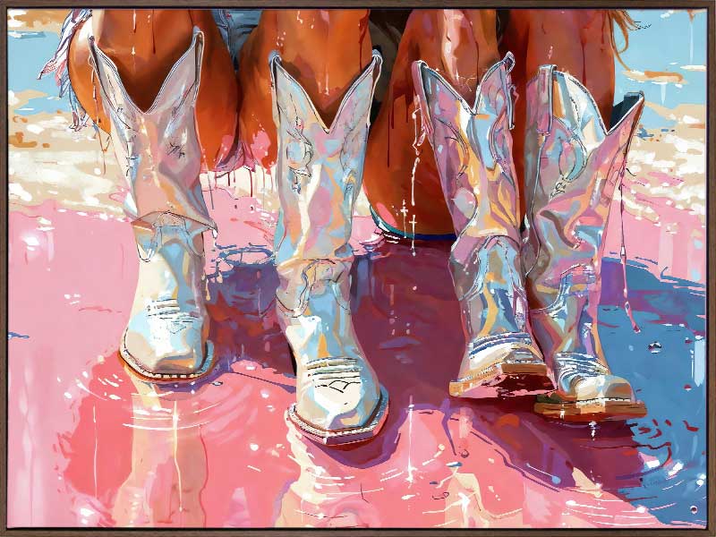 Glittering Gem Boots Canvas Art Print