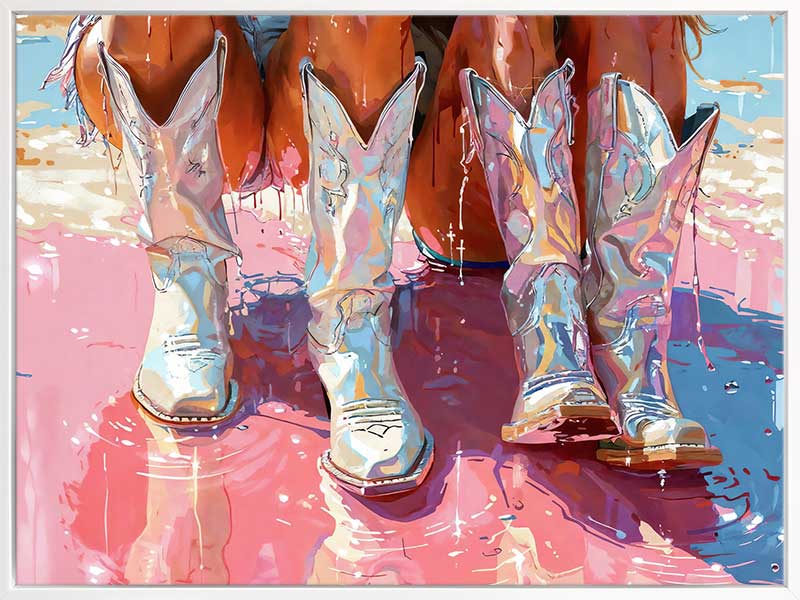 Glittering Gem Boots Canvas Art Print