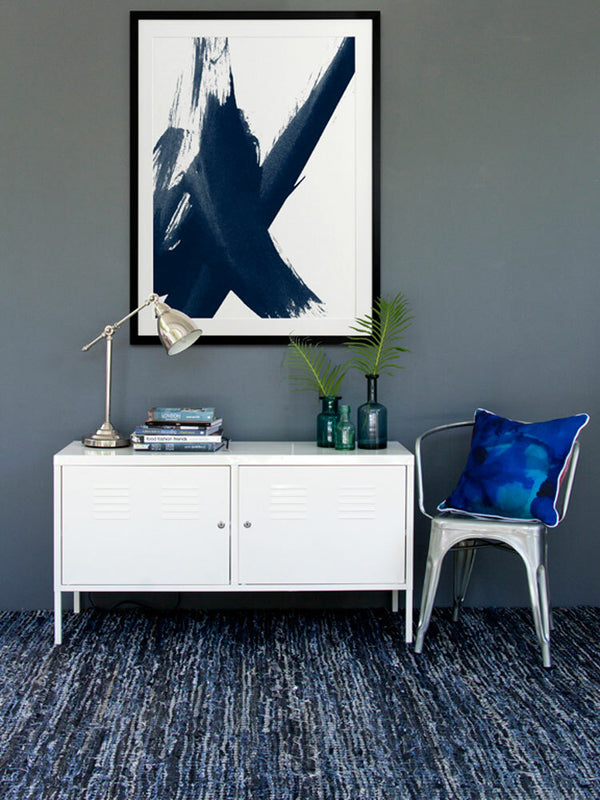 Total X - Evening Ink Framed Art Print | Lifestyle