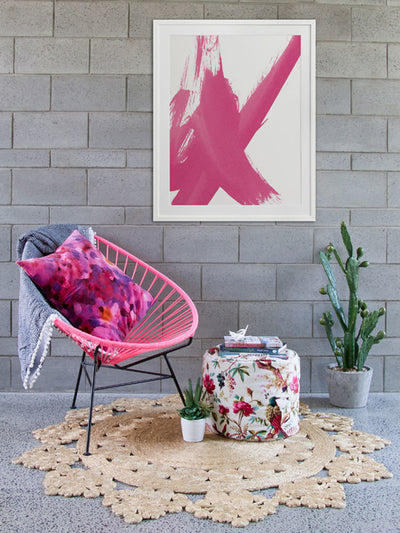 Total X - Raspberry Pop Canvas Art Print | Lifestyle