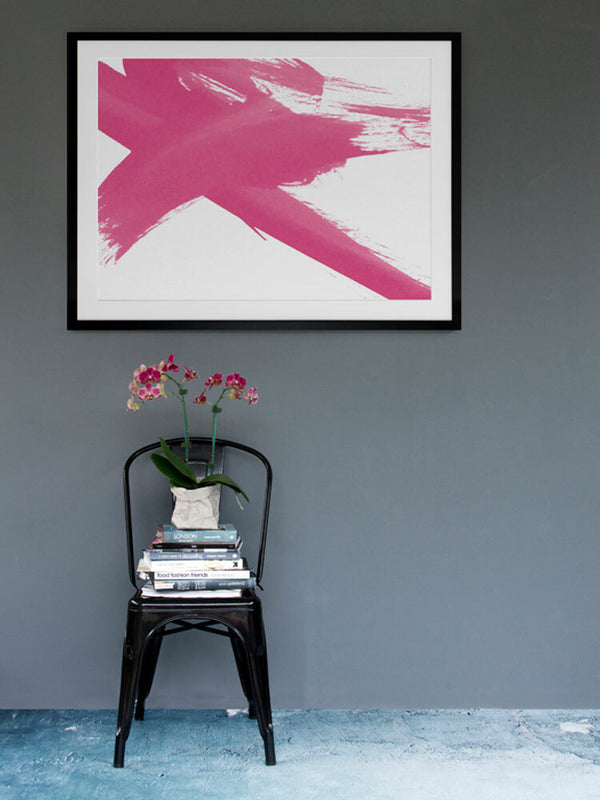 Total X - Raspberry Pop Framed Art Print | Lifestyle