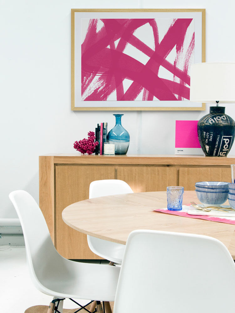 Revolution - Raspberry Pop Framed Art Print | Lifestyle