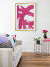 Changing Lanes - Raspberry Pop Framed Art Print | Lifestyle