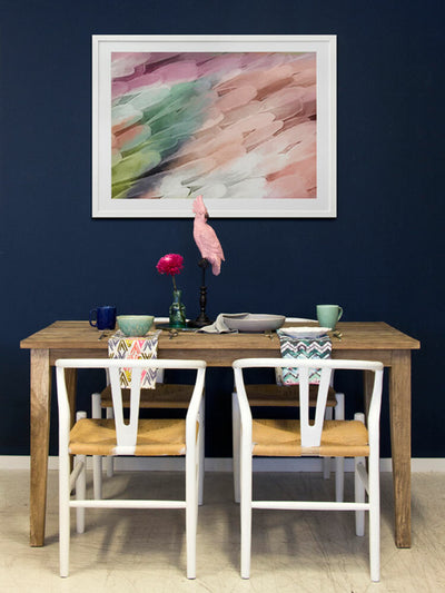 Papillon - Peaches & Cream Framed Art Print | Lifestyle