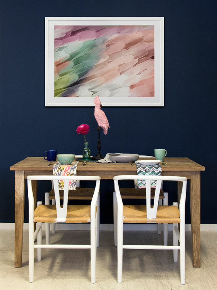 Papillon - Peaches & Cream Framed Art Print | Lifestyle