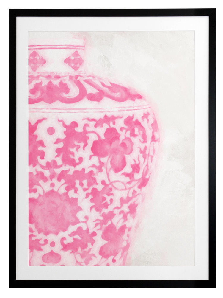 Baluster - Raspberry Cream Framed Art Print