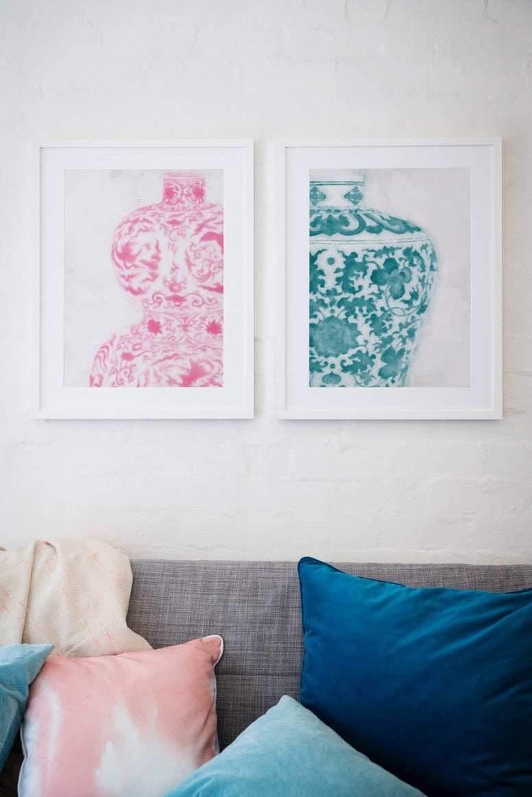 Hour Glass - Raspberry Cream Canvas Art Print | Lifestyle