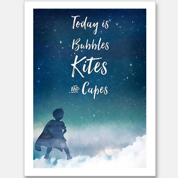 Indigo Superhero Unframed Art Print