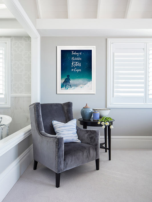 Indigo Superhero Canvas Art Print | Lifestyle