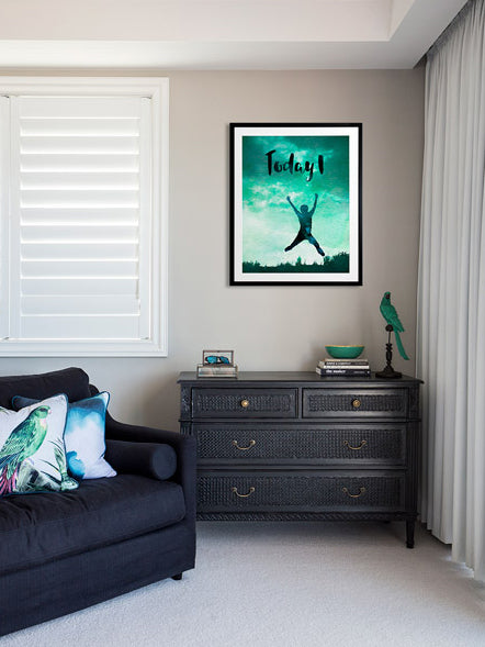 Today I Leap Framed Art Print | Lifestyle