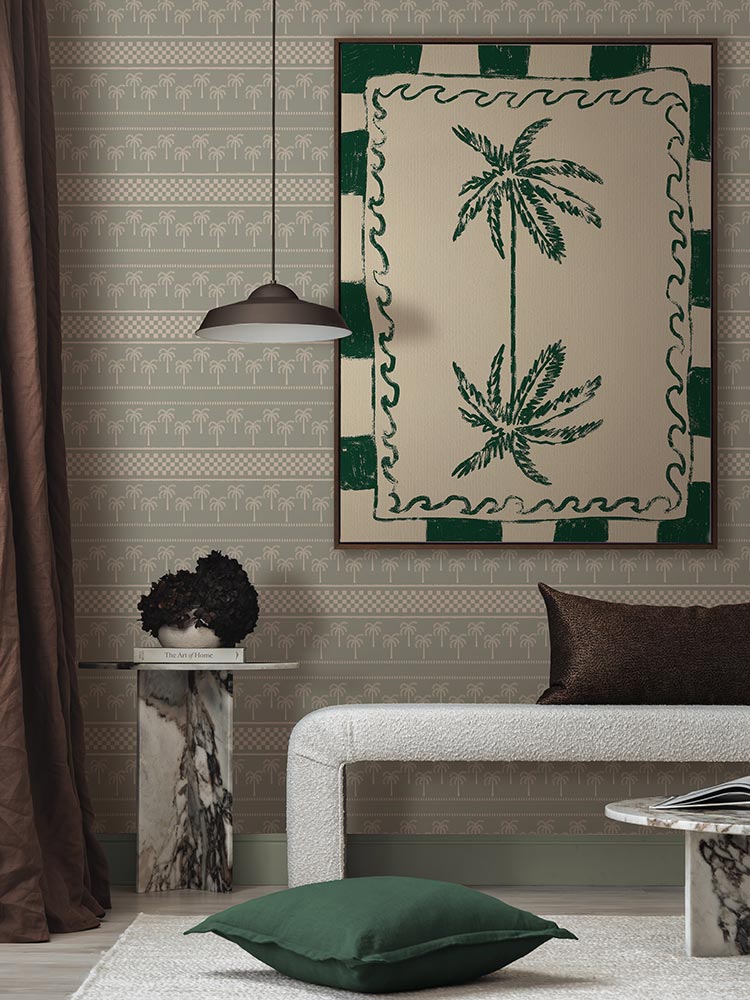 Coastal Charm Green Canvas Art Print | Lifestyle