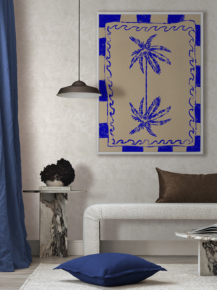 Coastal Charm Blue Canvas Art Print | Lifestyle