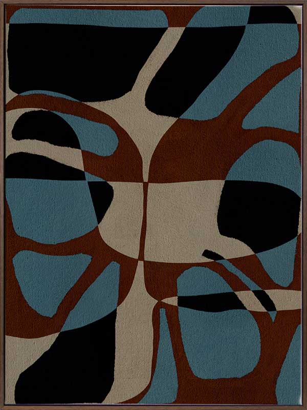 Contour IIII - Walnut Box Frame Canvas - 60x90 - Portrait - Sale