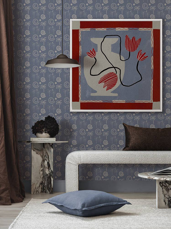 Out of Vase Blooms IIII Blue Canvas Art Print | Lifestyle