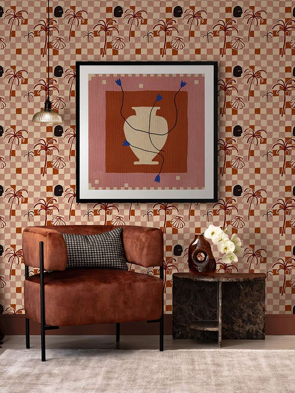 Out of Vase Blooms VII Red Framed Art Print | Lifestyle