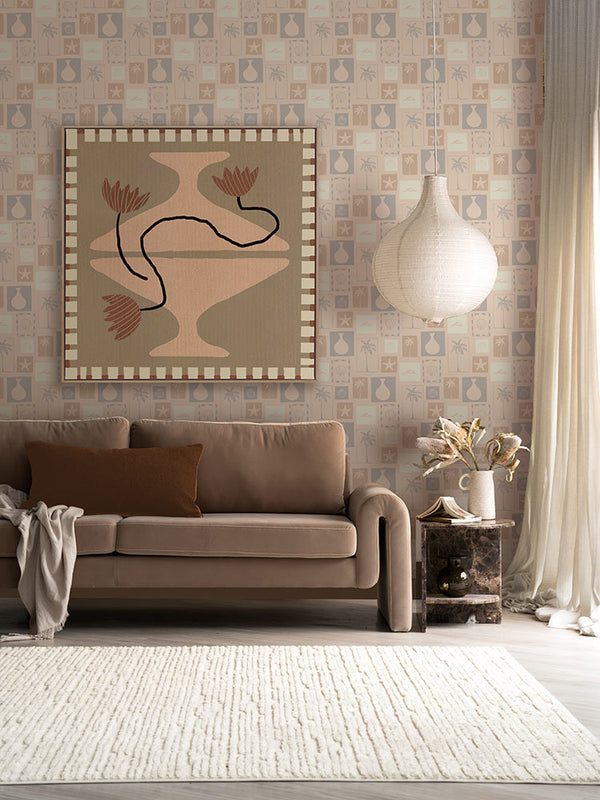 Out of Vase Blooms VIII Neutral Canvas Art Print | Lifestyle