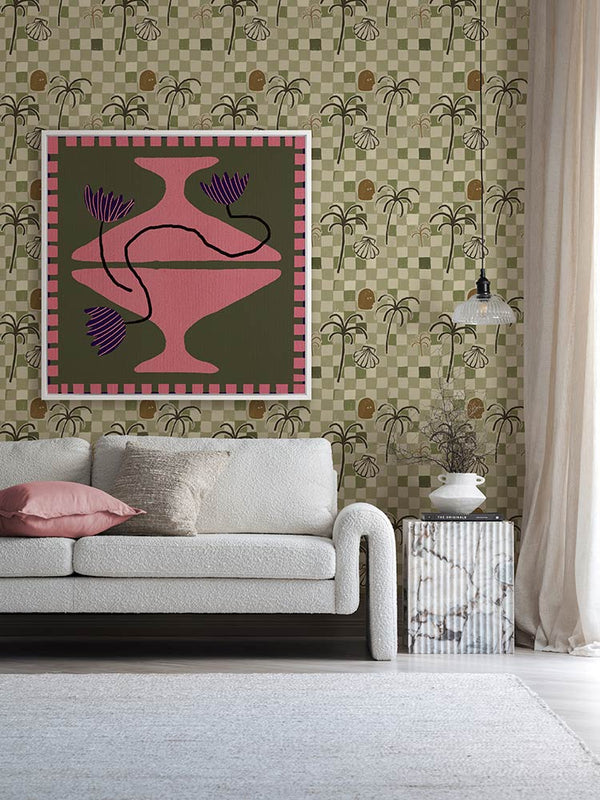 Out of Vase Blooms VIII Green Canvas Art Print | Lifestyle