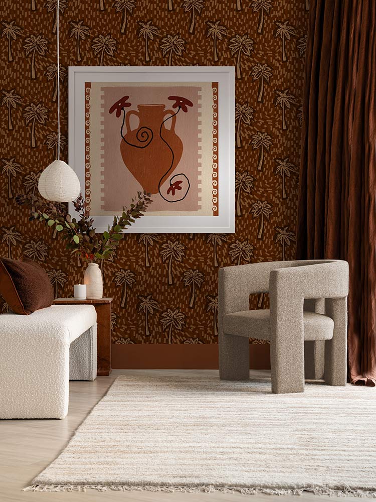 Out of Vase Blooms IX Rust Framed Art Print | Lifestyle