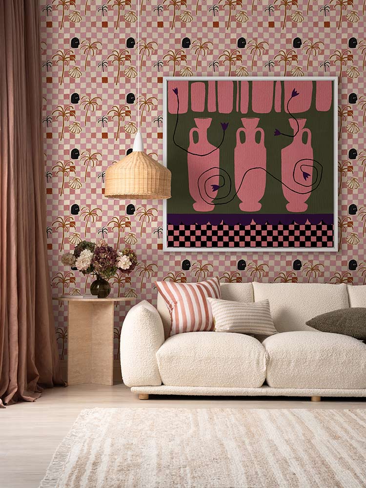 Out of Vase Blooms X Pink Canvas Art Print | Lifestyle