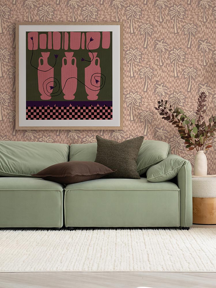 Out of Vase Blooms X Pink Framed Art Print | Lifestyle